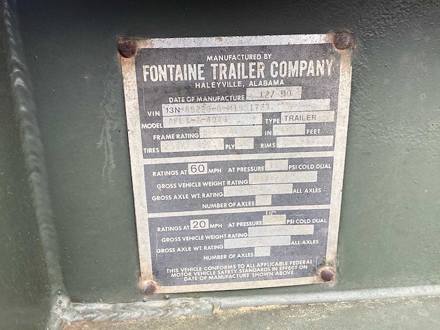 1990 fontaine trailer oplegger - afbeelding 2 van  5