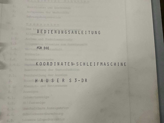 1990 hauser s3 dr coördinatenslijpmachine - afbeelding 29 van  39