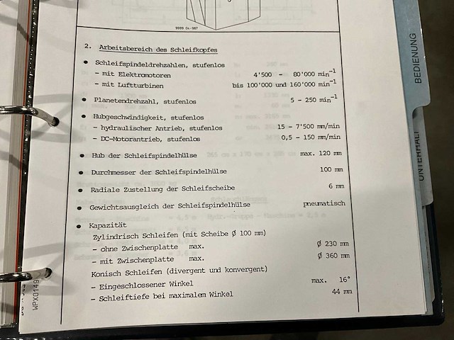 1990 hauser s3 dr coördinatenslijpmachine - afbeelding 35 van  39