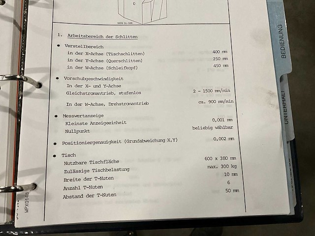 1990 hauser s3 dr coördinatenslijpmachine - afbeelding 18 van  39