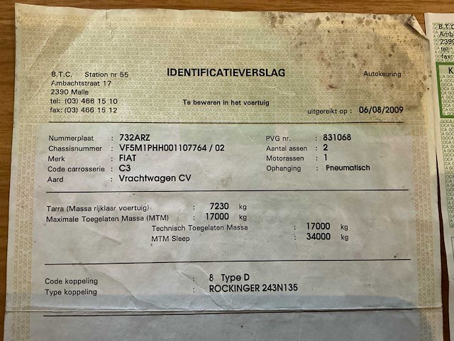1990 iveco c3 vrachtwagen (opbrengst kika) - afbeelding 29 van  38