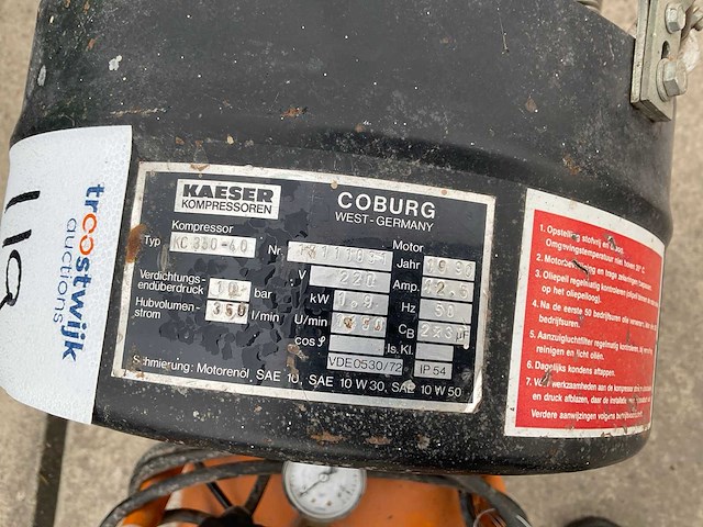 1990 kaeser kc350-40 luchtcompressor - afbeelding 5 van  5