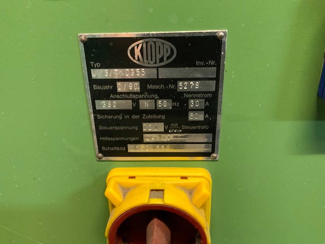 1990 klopp-korradi uw3/cnc universele gereedschapfreesmachine - afbeelding 5 van  15