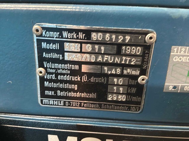 1990 mahle msk g11 schroefcompressor - afbeelding 7 van  7