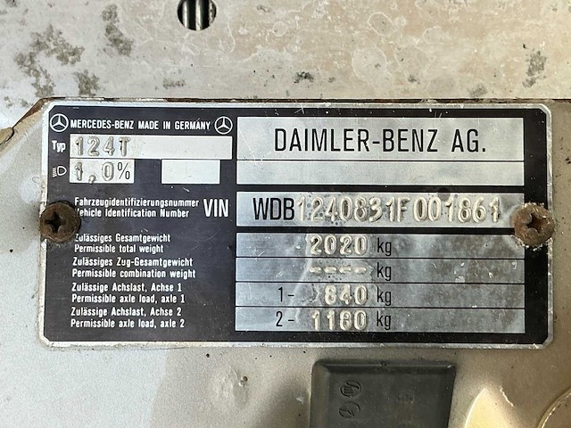 1990 mercedes-benz 200-500 (w124) combi 230 te personenauto - afbeelding 31 van  36