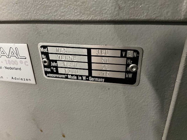 1990 nabertherm n65 hoog temperatuur oven - afbeelding 7 van  7