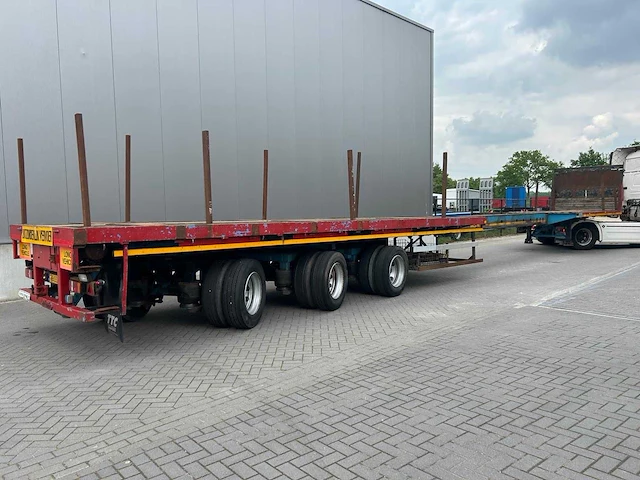1990 nooteboom ovb-48 vv 4-assige uitschuifbare oplegger – 48 ton – 3x hydraulisch gestuurd - afbeelding 1 van  14