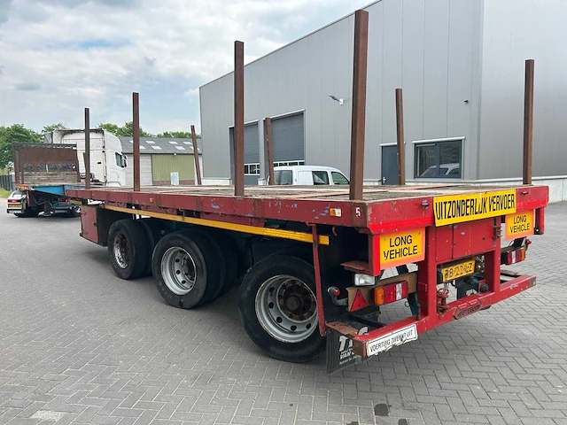 1990 nooteboom ovb-48 vv 4-assige uitschuifbare oplegger – 48 ton – 3x hydraulisch gestuurd - afbeelding 12 van  14