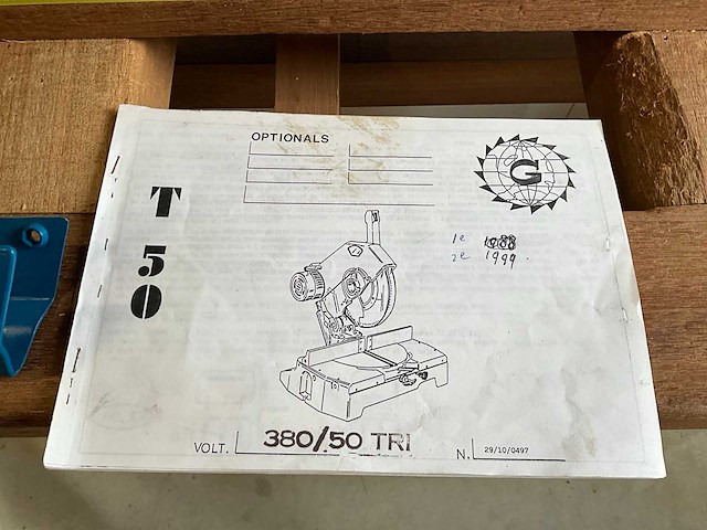 1990 omga t50 350 afkortcirkelzaagmachine - afbeelding 1 van  9