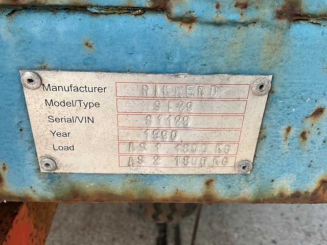 1990 rikkerd s129 platte wagen - afbeelding 5 van  13