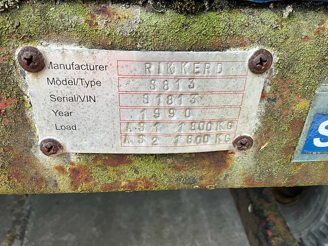 1990 rikkerd s813 platte wagen - afbeelding 2 van  10