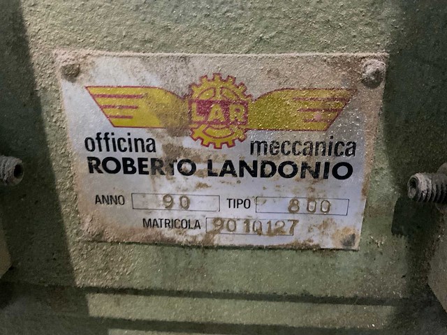 1990 roberto landonio 800 dubbelzijdige schijfschuurmachine - afbeelding 8 van  8