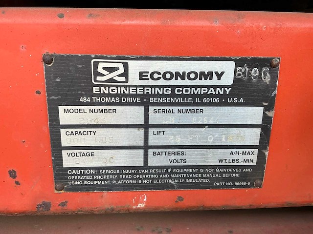 1990 snorkel economy hyd. 2546 hoogwerker defect - afbeelding 16 van  24