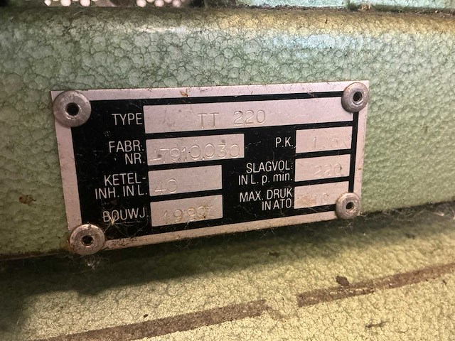 1990 tt 220 luchtcompressor - afbeelding 6 van  7