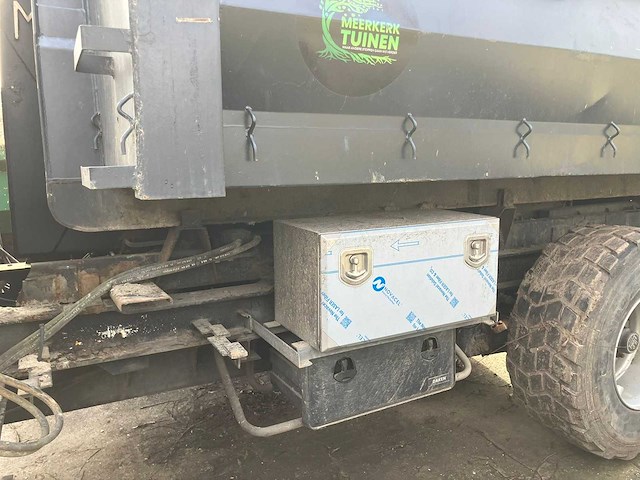 1990 zelfbouw kipper met 2x haakarmbak met kraan - afbeelding 5 van  18