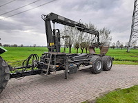 1990 zelfbouw kipper met 2x haakarmbak met kraan