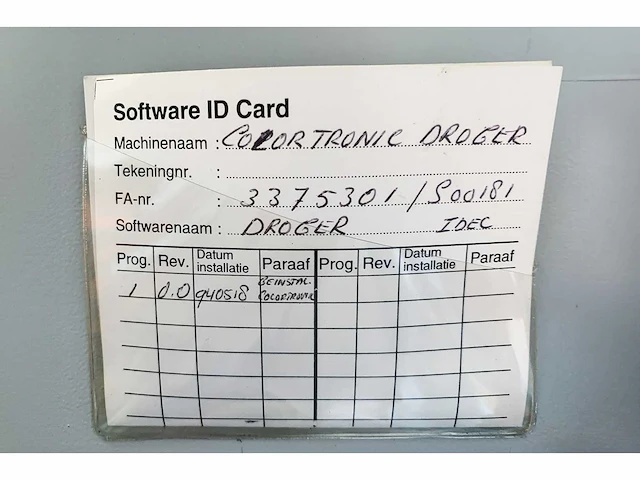 1991 - colortronic - ctt 122 - peripheral equipment plastic - dry air generator - afbeelding 5 van  6