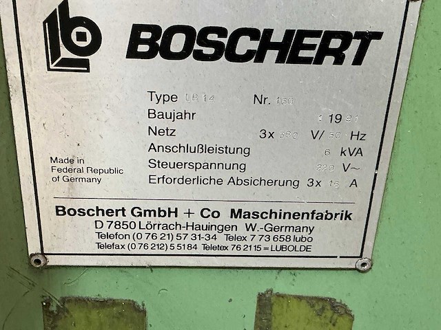 1991 boschert lb14 uithoekschaar - afbeelding 6 van  6
