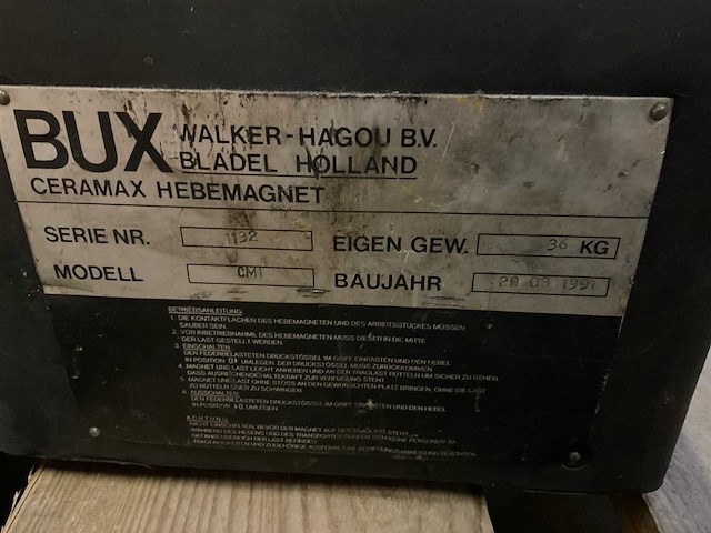 1991 bux cm1 hijsmagneet (4x) - afbeelding 3 van  6