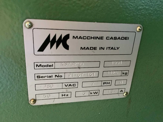 1991 casadei ks 3200 formaatzaag - afbeelding 2 van  17