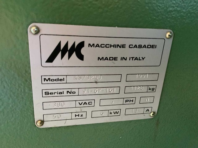 1991 casadei ks 3200 formaatzaag - afbeelding 2 van  15