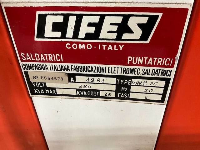 1991 cifes star 25 puntlasmachine - afbeelding 9 van  9