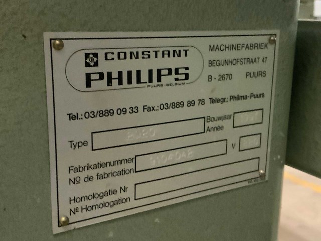 1991 constant philips 2020 formaatcirkelzaagmachine - afbeelding 9 van  9