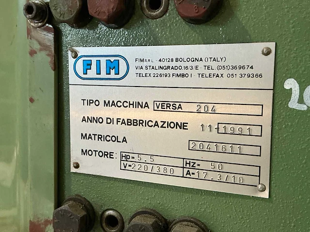 1991 fim versa 204 uithoekschaar - afbeelding 11 van  11