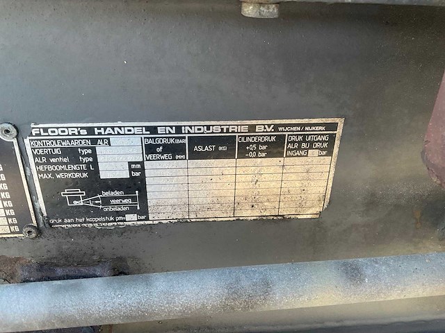 1991 floor flk0-12-202 bulkoplegger, kipper - afbeelding 6 van  15