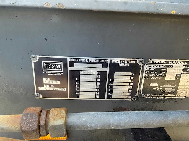 1991 floor flk0-12-202 bulkoplegger, kipper - afbeelding 7 van  15