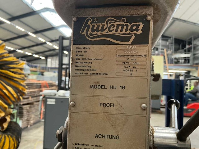 1991 huvema hu16 kolomboormachine - afbeelding 6 van  7