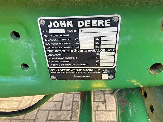 1991 john deere 6100 tweewielaangedreven landbouwtractor - afbeelding 15 van  27