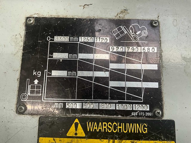 1991 komatsu fb13m-2 vorkheftruck - afbeelding 4 van  13