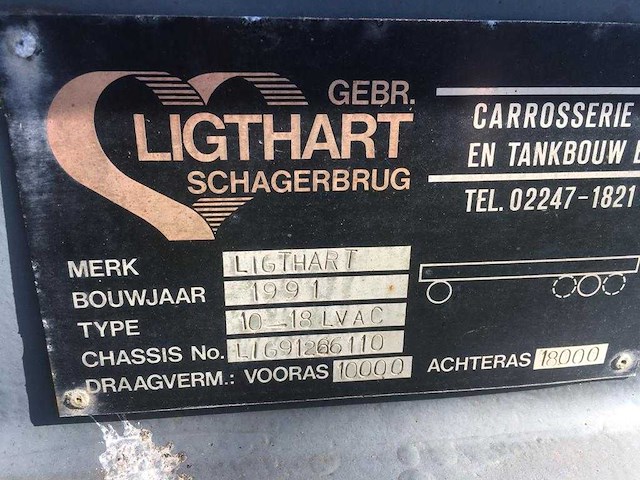 1991 ligthart 10-18lvac oplegger ten behoeve van laadbakken - afbeelding 5 van  5