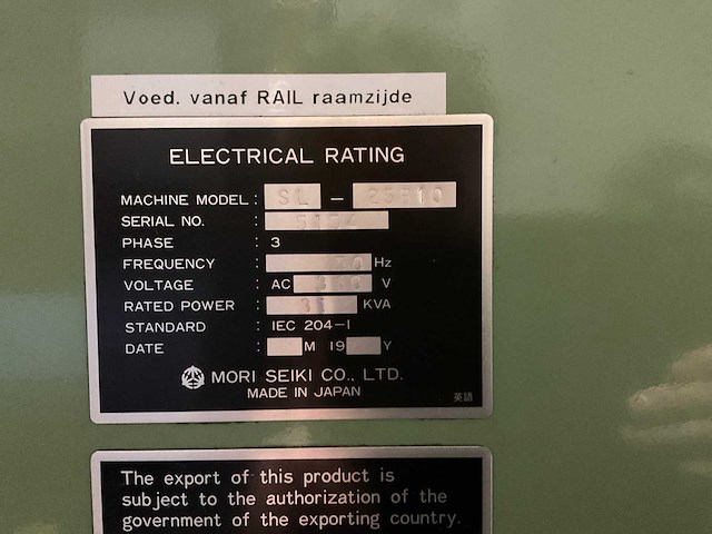 1991 mori seiki sl-25b cnc-draaibank - afbeelding 7 van  15