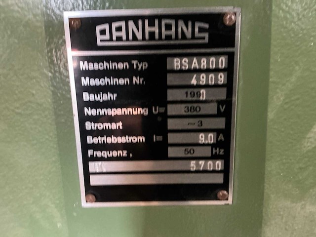 1991 panhans bsa800 lintzaagmachine - afbeelding 5 van  5