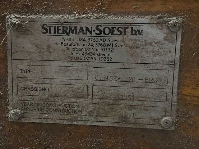 1991 stierman cundey 20 bro palen schaaf-/ puntmachine - afbeelding 7 van  7
