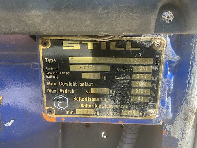 1991 still r60-25 vorkheftruck - afbeelding 2 van  10
