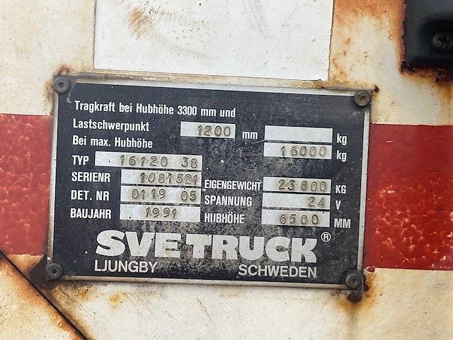 1991 svetruck 16120 38 vorkheftruck - afbeelding 7 van  15