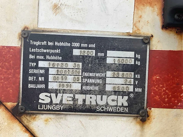 1991 svetruck 16120 38 vorkheftruck - afbeelding 7 van  15