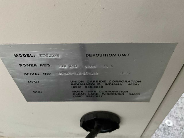 1991 union carbide / parylene coater pds 2010 vacuüm depositiesysteem - afbeelding 2 van  10