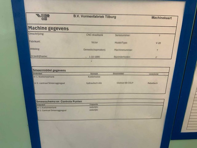 1991 victor v-turn 20 cnc-draaibank - afbeelding 3 van  23