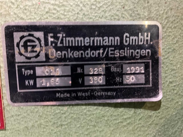 1991 zimmermann ozs rolschuurmachine - afbeelding 8 van  12