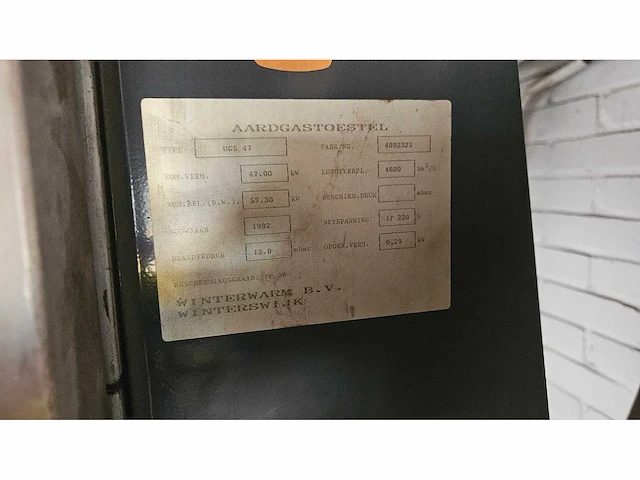 1992 - winterwarm - 2x winterwarm gaskachel type ugs 47 kw - afbeelding 6 van  8
