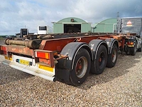 1992 blumhardt 3-assige containeroplegger met 30 ton kabelsysteem - afbeelding 4 van  7