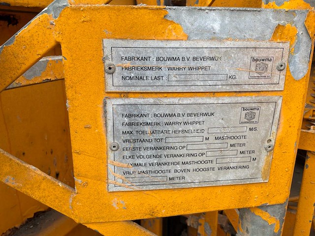1992 bouwma wh400th bouwlift - afbeelding 3 van  19