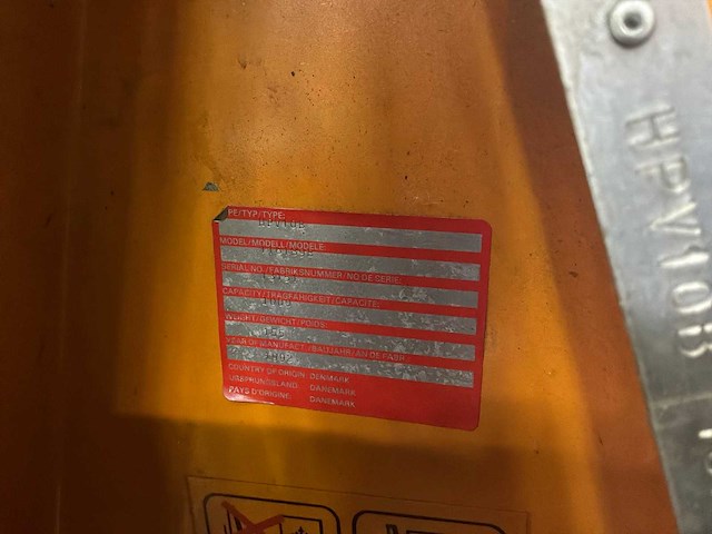 1992 bv hpv10b hand hydraulische hoogheffer - afbeelding 9 van  9