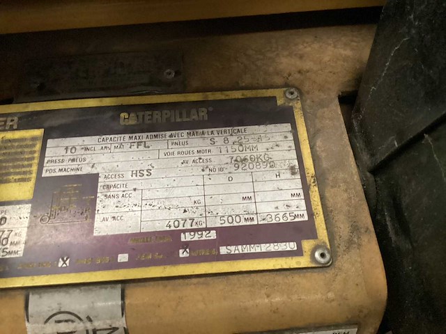 1992 caterpillar v80 f vorkheftruck - afbeelding 11 van  17