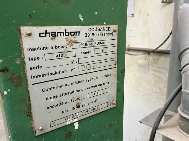 1992 chambon 412 lintzaagmachine - afbeelding 5 van  7