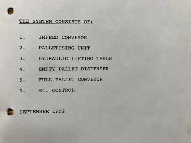 1992 dan mk 11 palletiseerinstallatie - afbeelding 2 van  11